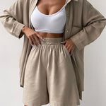Katharina – Elegantní dvoudílný komplet, barva: khaki