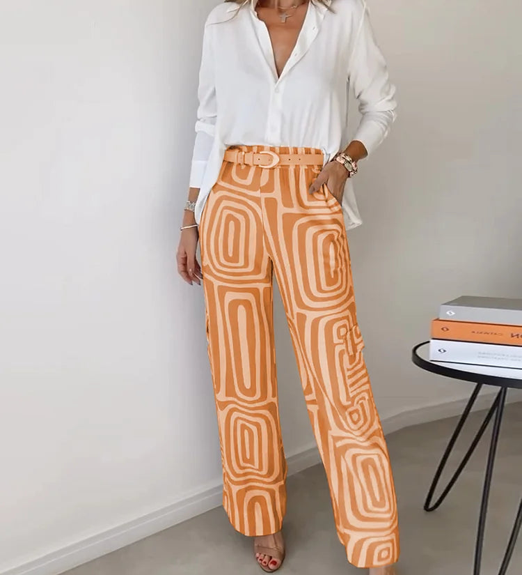 Lotte – Pohodlný a elegantní komplet (pásek zdarma), barva: oranžová