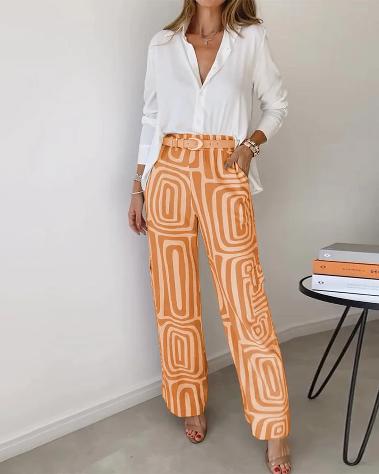 Lotte – Pohodlný a elegantní komplet (pásek zdarma), barva: oranžová