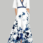 Mathilda – Elegantní maxi komplet – midi šaty v plážovém glamour stylu, barva: bílá