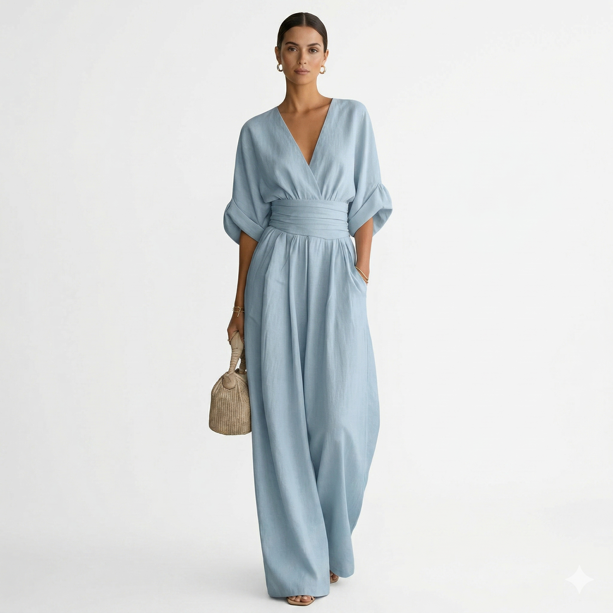 Cheska - Elegantní a rafinovaný komplet, barva: modrá