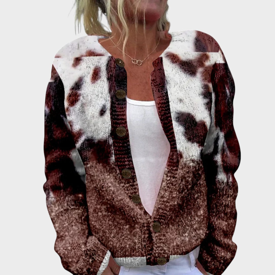Sara – Květinový cardigan na podzim