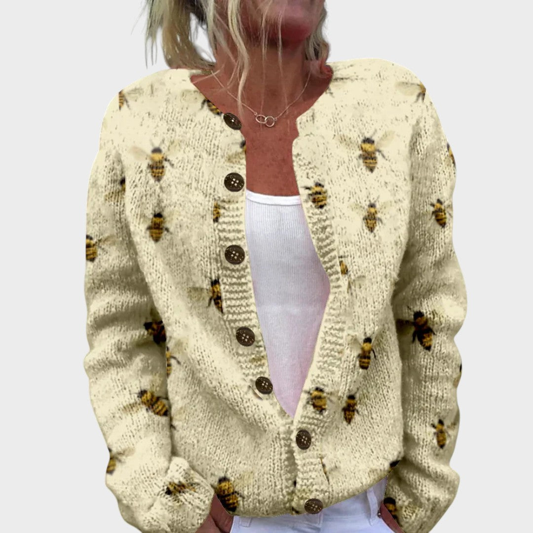 Bianca – Podzimní květinový cardigan