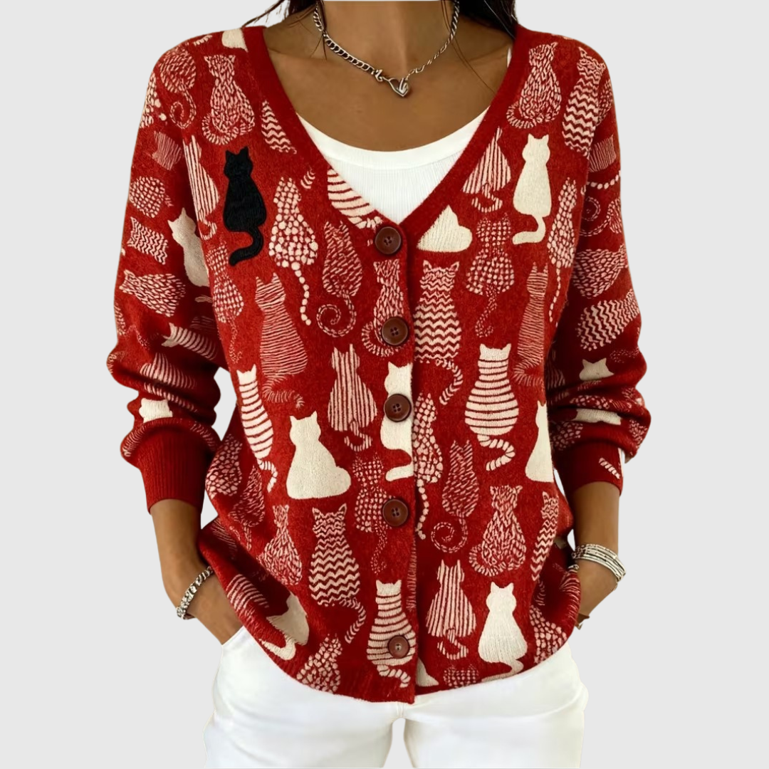 Viktoria – Pohodlný pletený cardigan s knoflíky