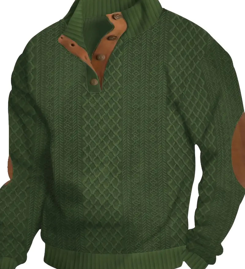 Elegantní knoflíkový svetr