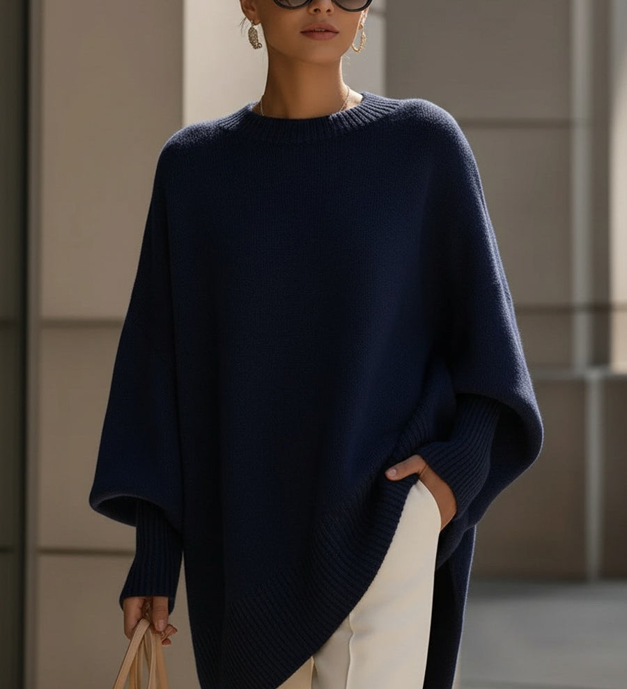 Clarissa – Elegantní a pohodlný svetr, barva: námořnická modrá