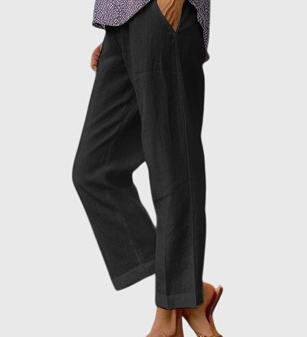 Dagny – Elegantní dámské kalhoty, barva: černá