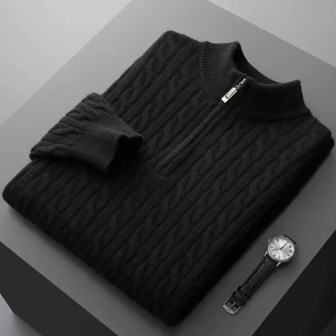 Deneb Kašmírový tkaný poloviční zip