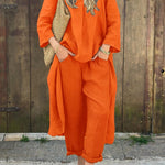 Lotte – Komplet Drapovaná elegance, barva: oranžová