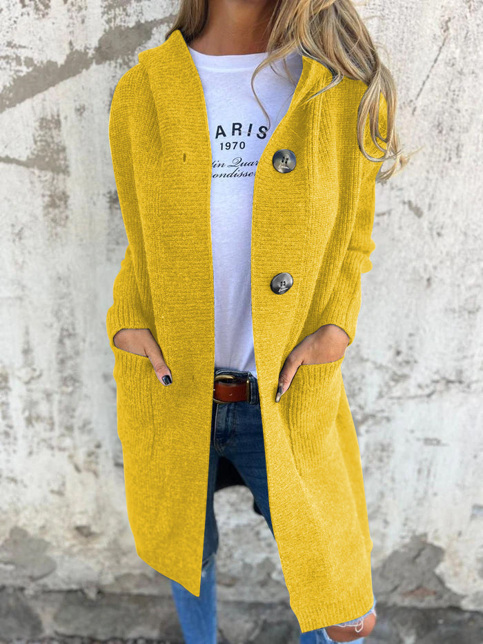 Giselle – Dlouhý cardigan, barva: žlutá
