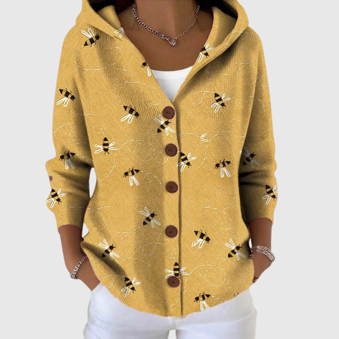 Helene – Pohodlný pletený cardigan s kapucí