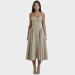 Jaroslava – Elegantní dámské šaty, barva: broskvová