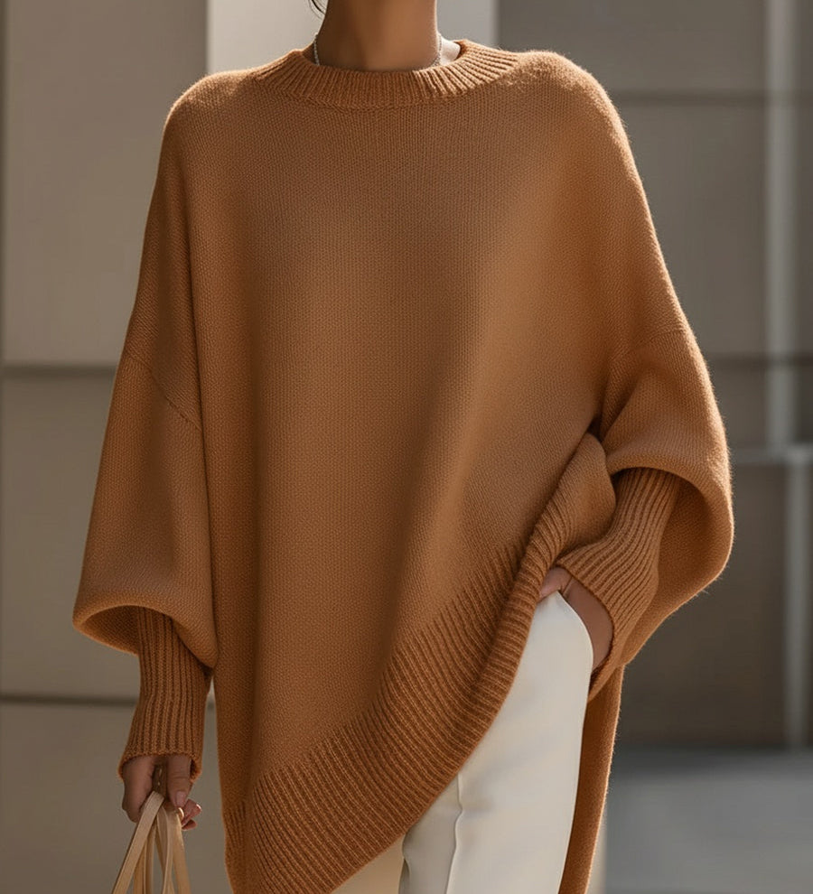 Clarissa – Elegantní a pohodlný svetr, barva: karamelová