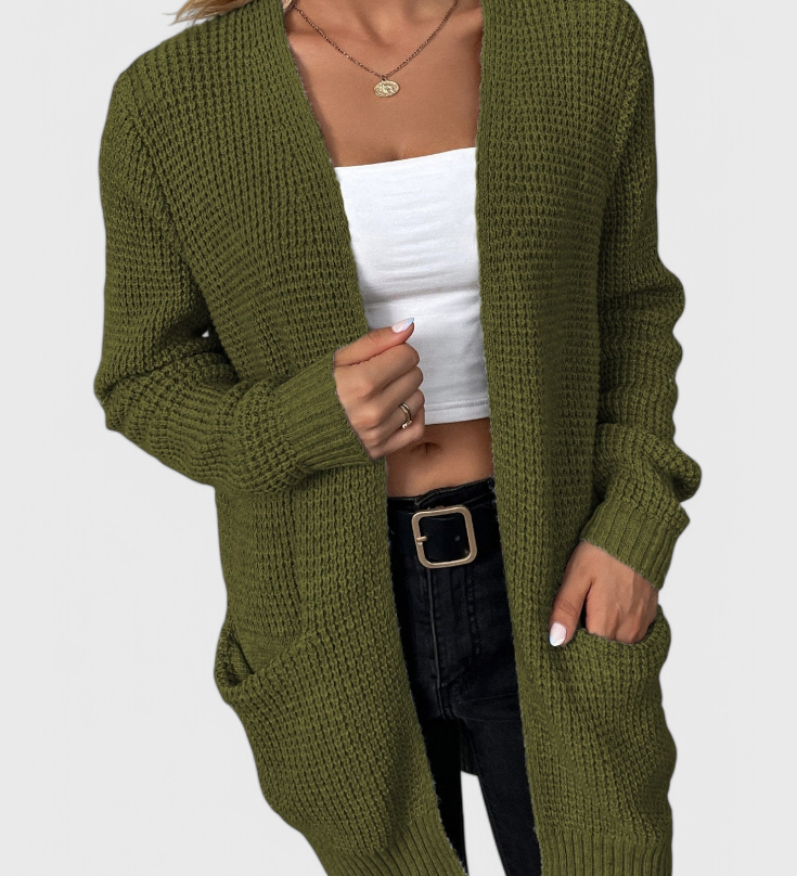 Anneliese Premium Kasmiriseos Cardigan, barva: zelená