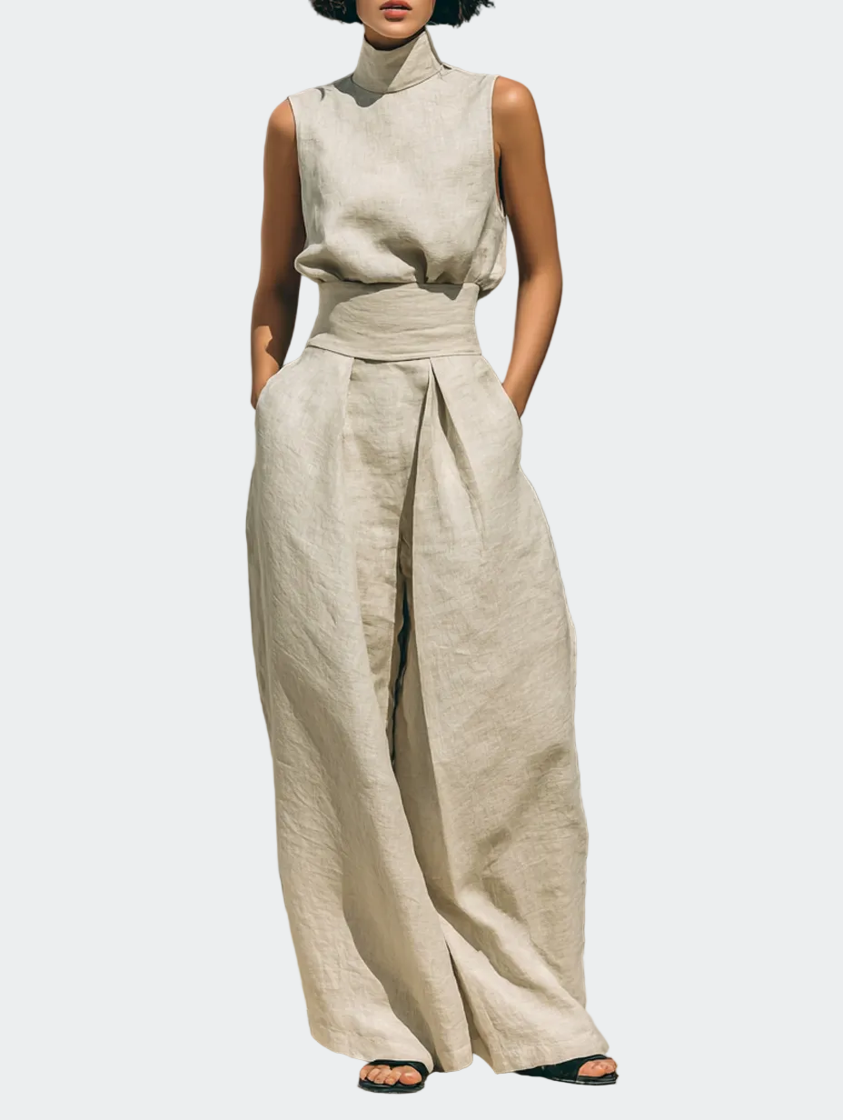 Maria - Minimalistický komplet, barva: khaki