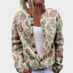 Lara - Podzimní květinový cardigan
