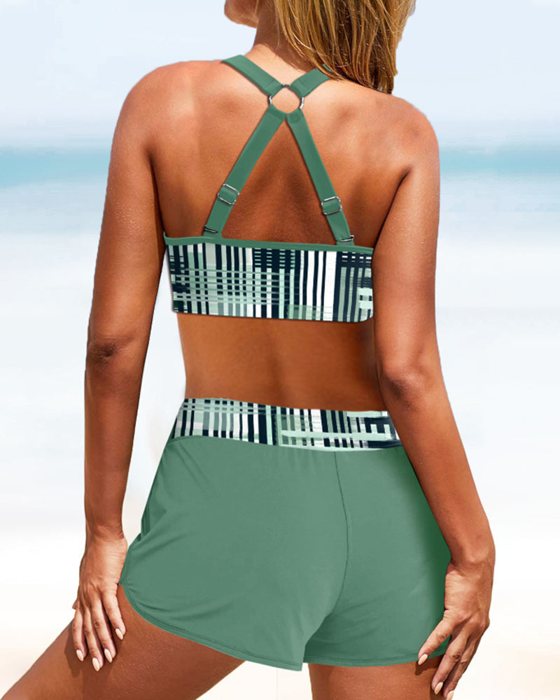 Magdalena – Pruhované bikiny s vysokým pasem