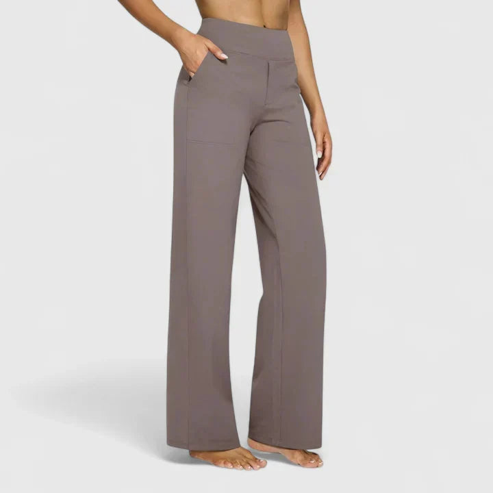 Lotte – Elegantní kalhoty, barva: taupe