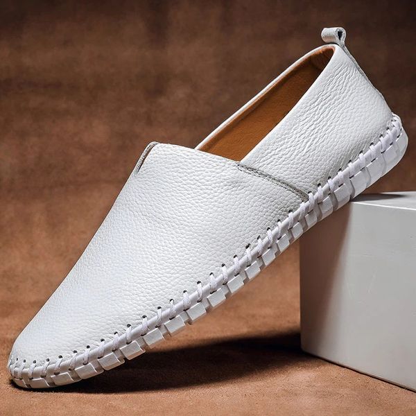 Ruční šité kožené loafers