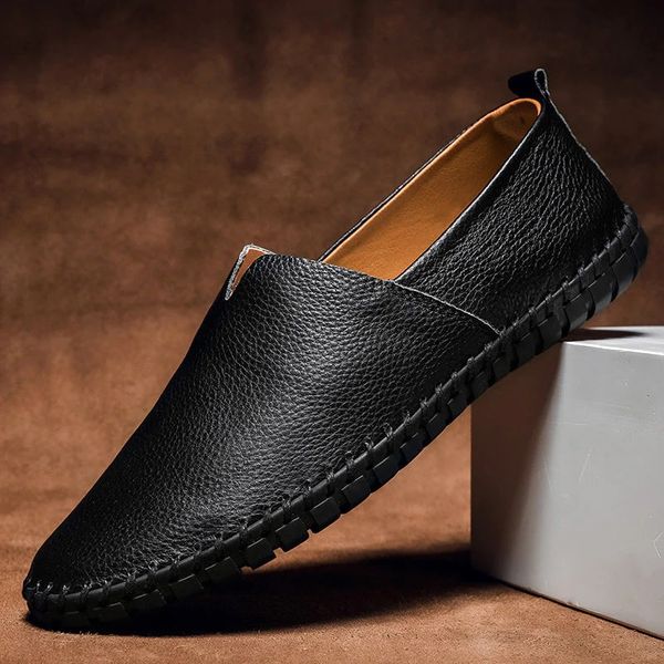 Ruční šité kožené loafers