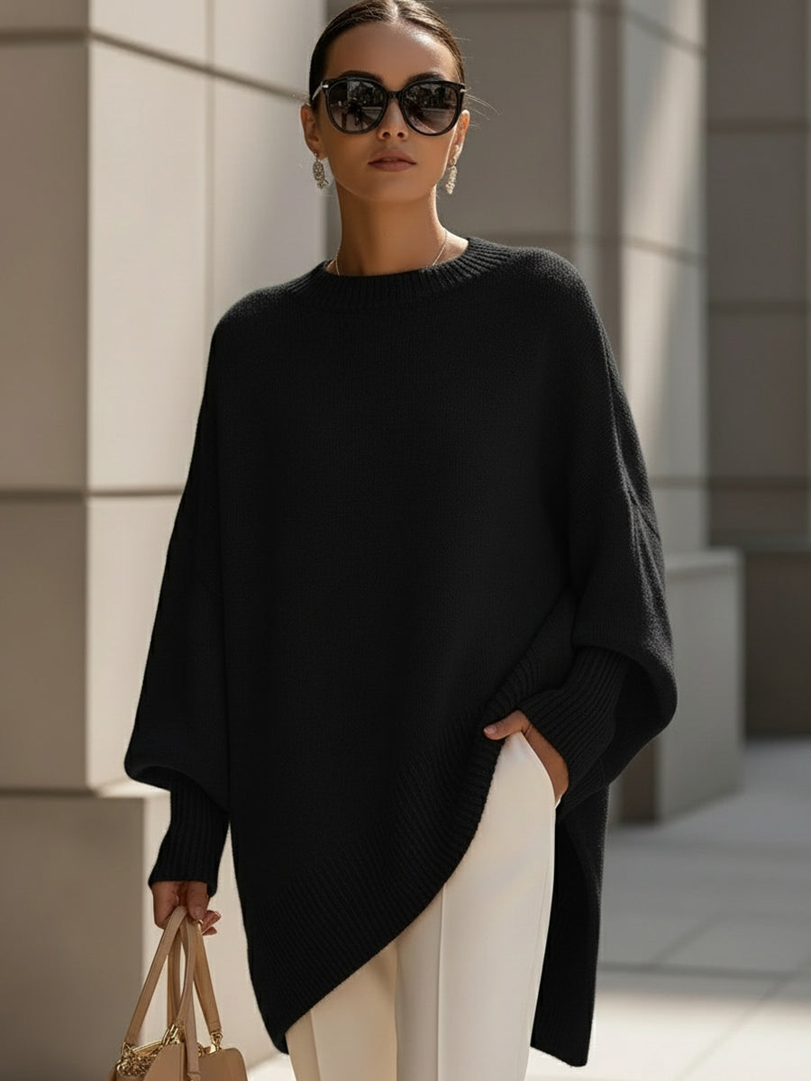 Clarissa – Elegantní a pohodlný svetr, barva: černá