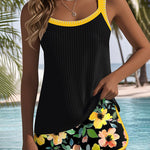 Rosa – Elegantní dvoudílné tankini, barva: žlutá