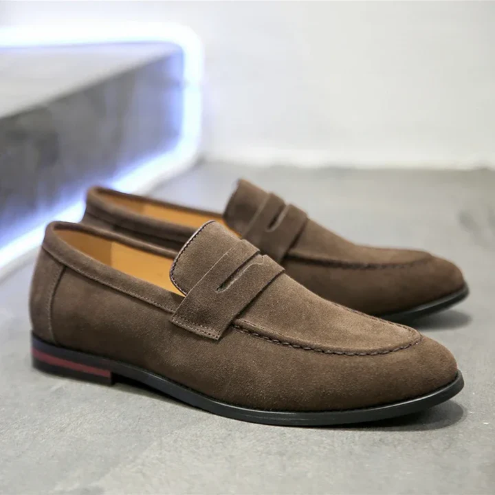 Letní loafers z nubuku