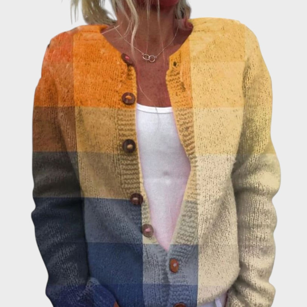 Beatriz - Podzimní květinový cardigan