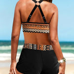 Theresa – Elastické bikiny s vysokým pasem a geometrickým vzorem