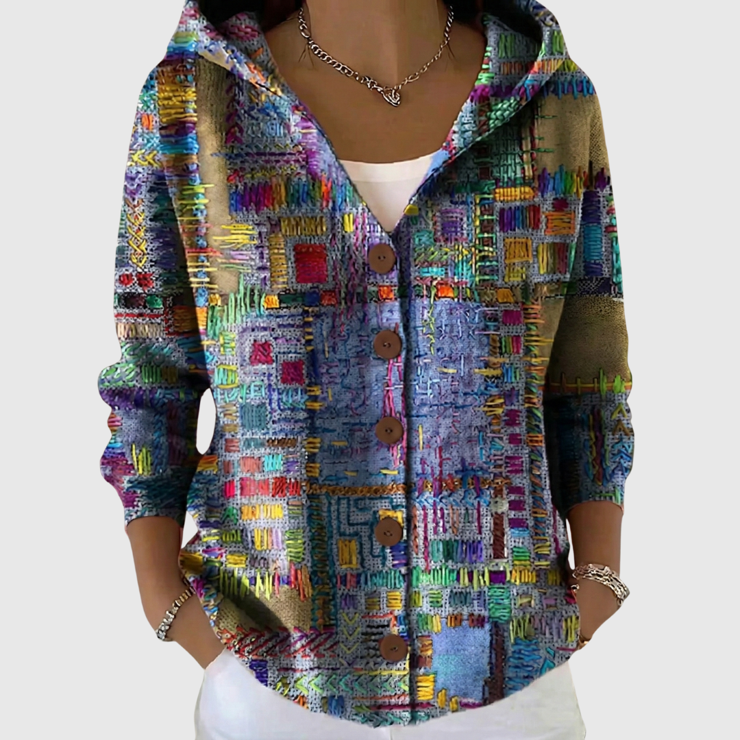 Charlotte – Pohodlný pletený cardigan s kapucí