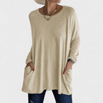 Benedikte – Pohodlný prémiový top, barva: khaki