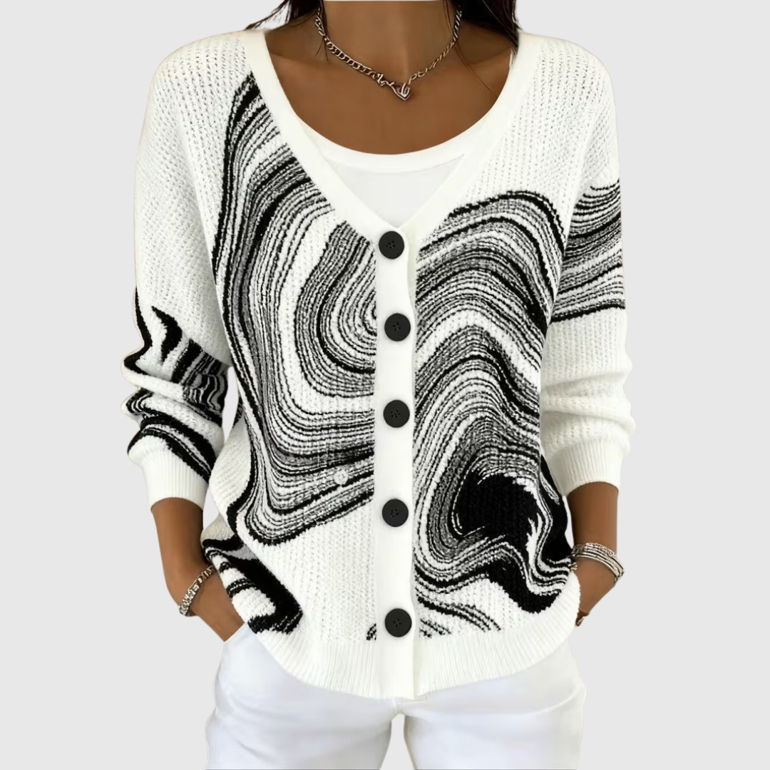 Lena – Pohodlný pletený cardigan s knoflíky