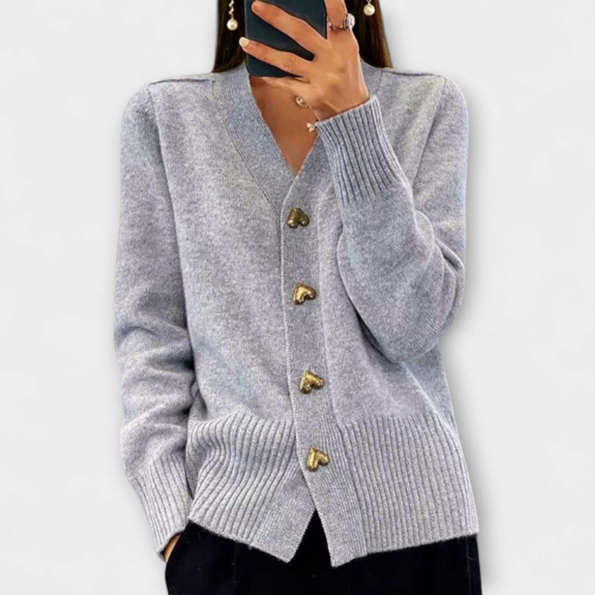 Kemi – Dámské tričko s výstřihem do V ve vintage stylu, barva: šedá