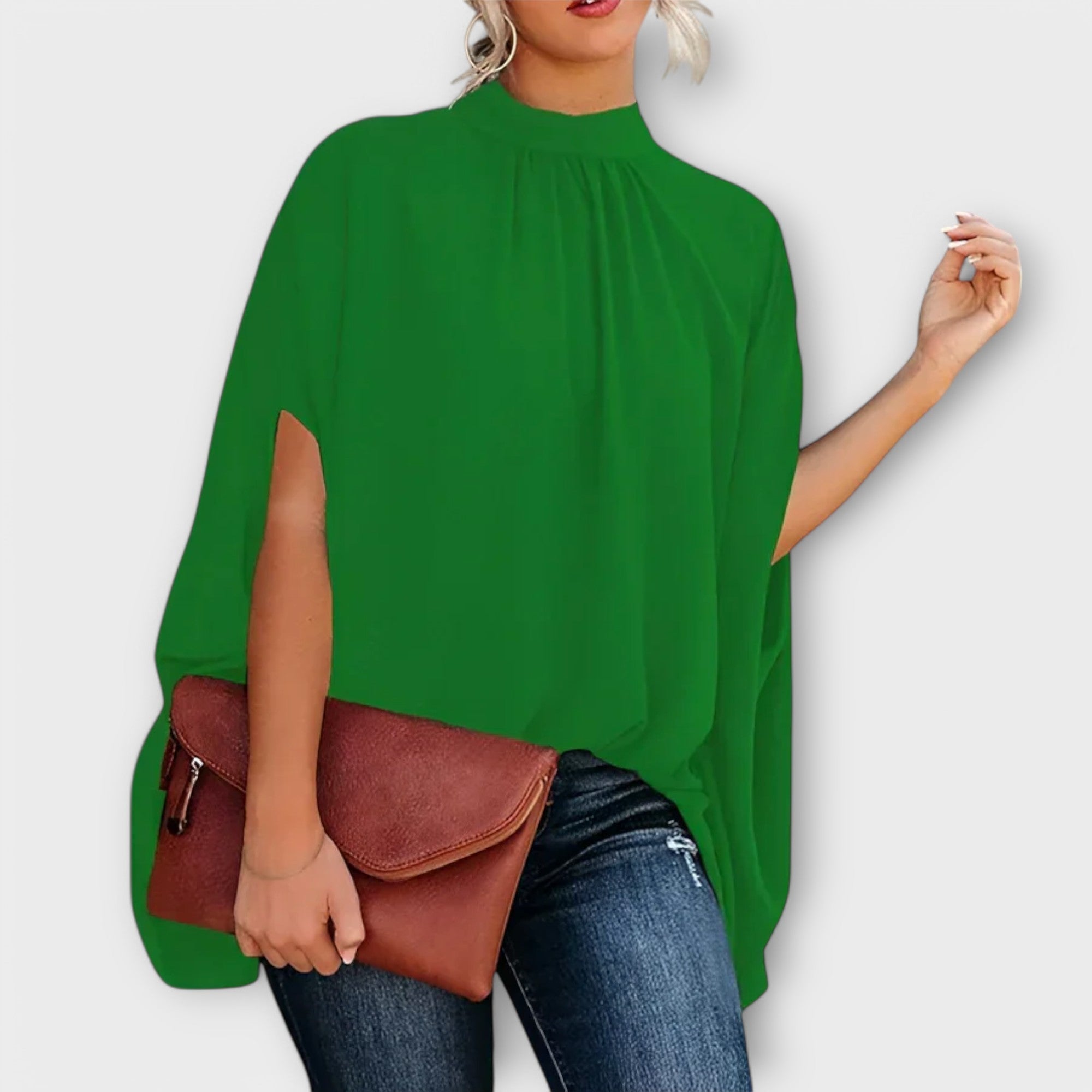 Saara – Elegantní a všestranný dámský top, barva: zelená