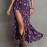 Anna – Midi šaty s nabíranými rukávy a květinovým potiskem v boho stylu
