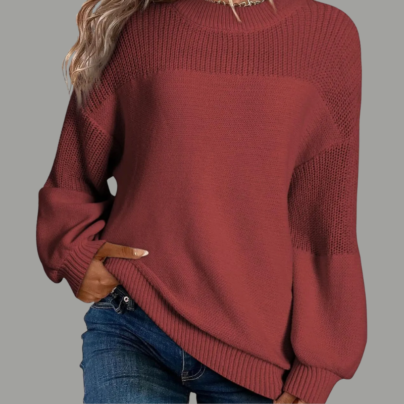 Carolina – Oversized svetr, barva: červená