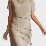 Janet - Elegantní šaty, barva: khaki