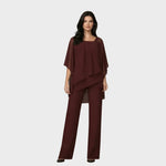 Clara - Elegantní vrstvený doplněk, barva: vínová