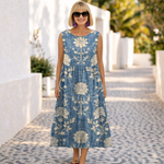 Kate – Midi šaty – pohodlí bez námahy, barva: modrá