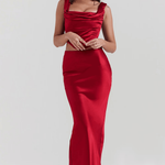 Kristýna – Elegantní šaty, barva: červená