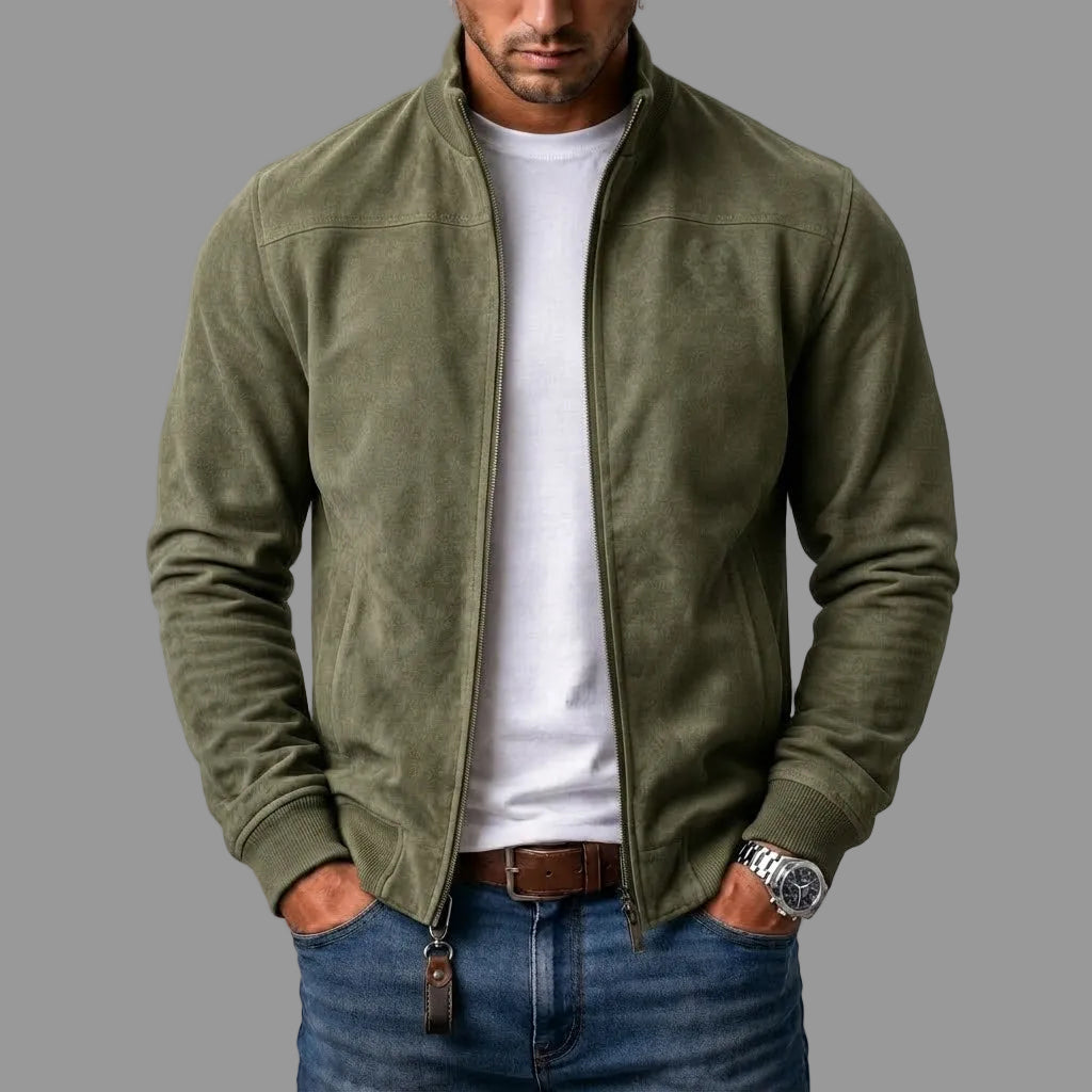 Dieter | Bomber bunda z nubuku