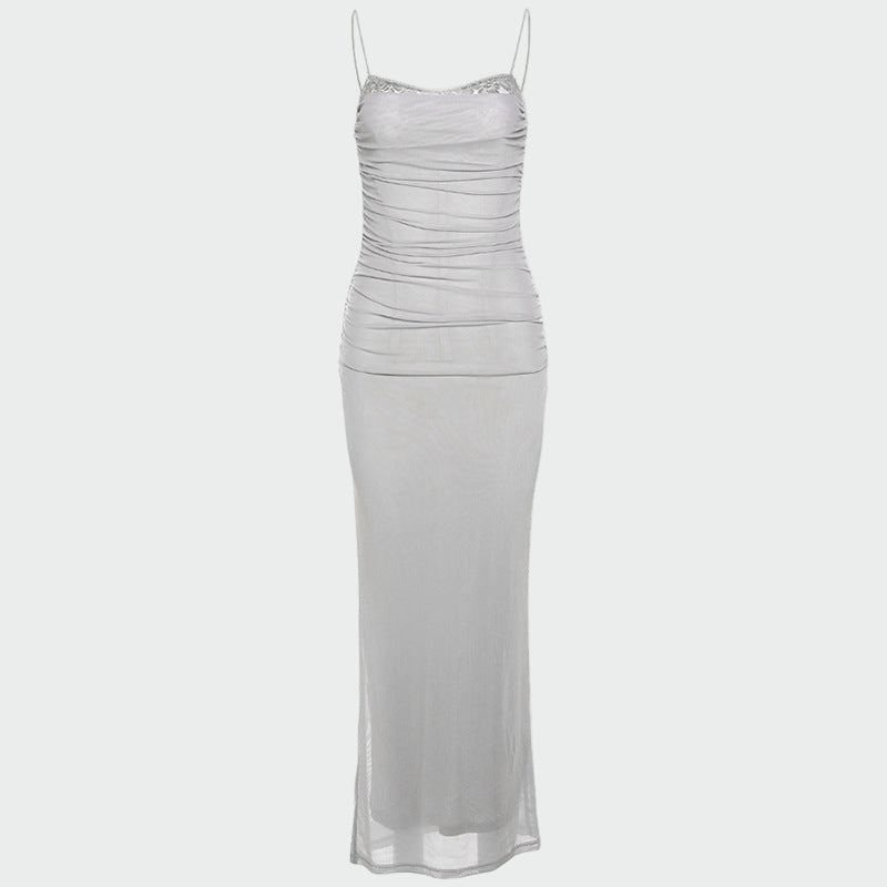 Petra – Elegantní šaty, barva: béžová