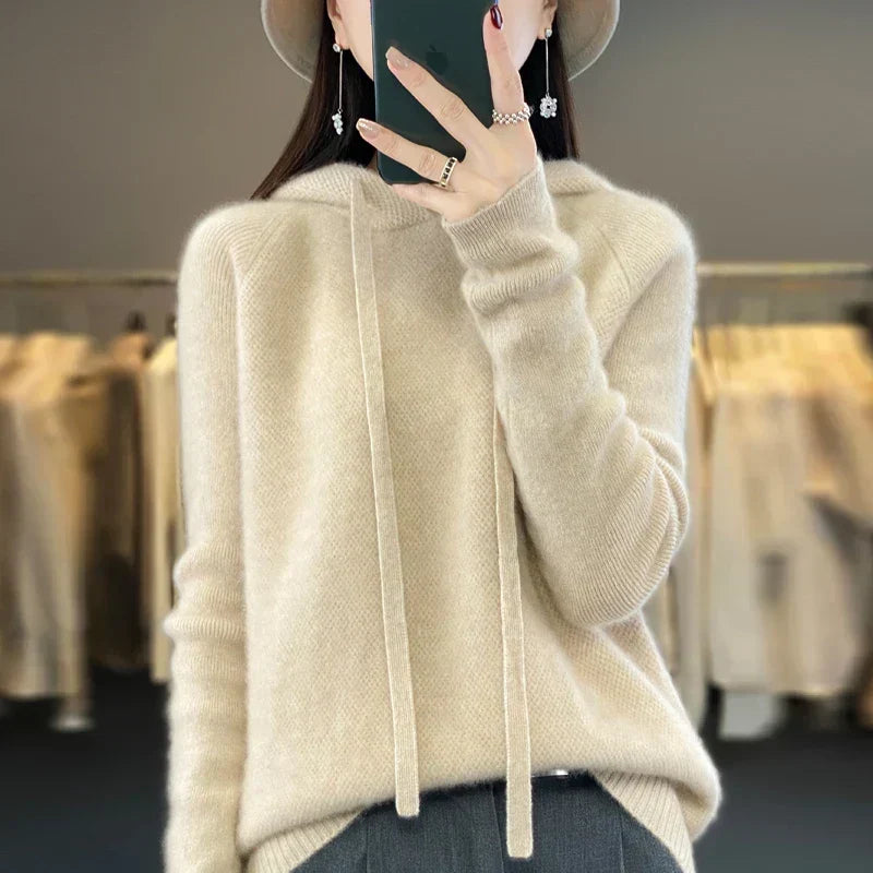 Anna – Měkký zimní kousek z merino vlny, barva: béžová