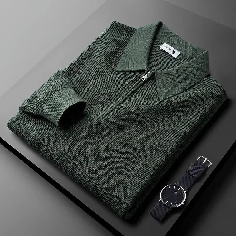 Elegantní pulovr s zipem pro muže