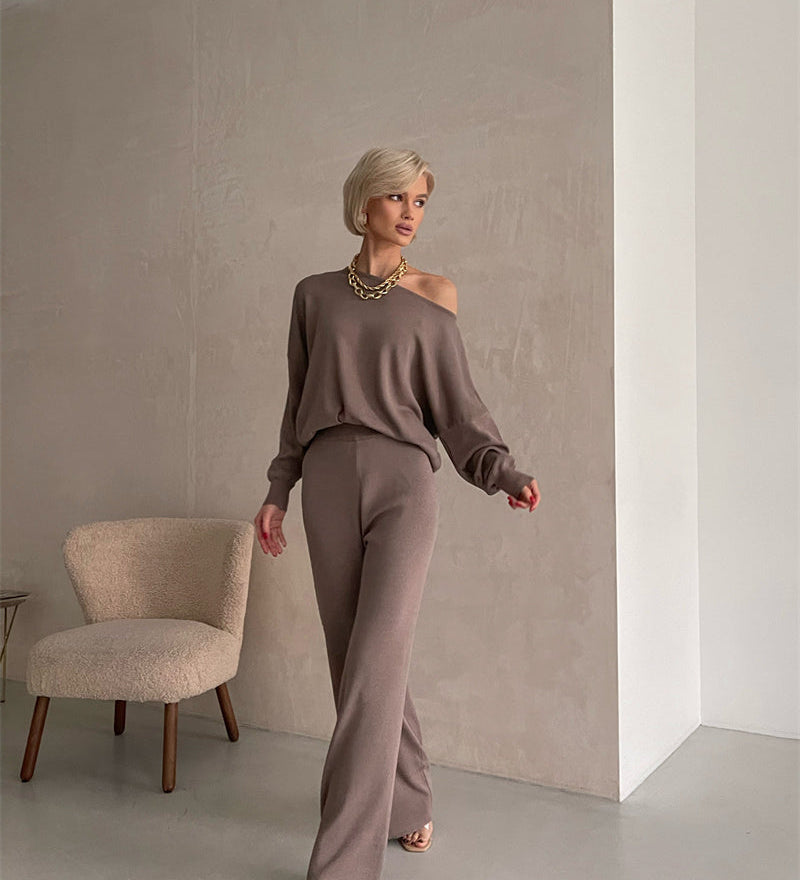 Charlotte – Elegantní komplet, barva: hnědá