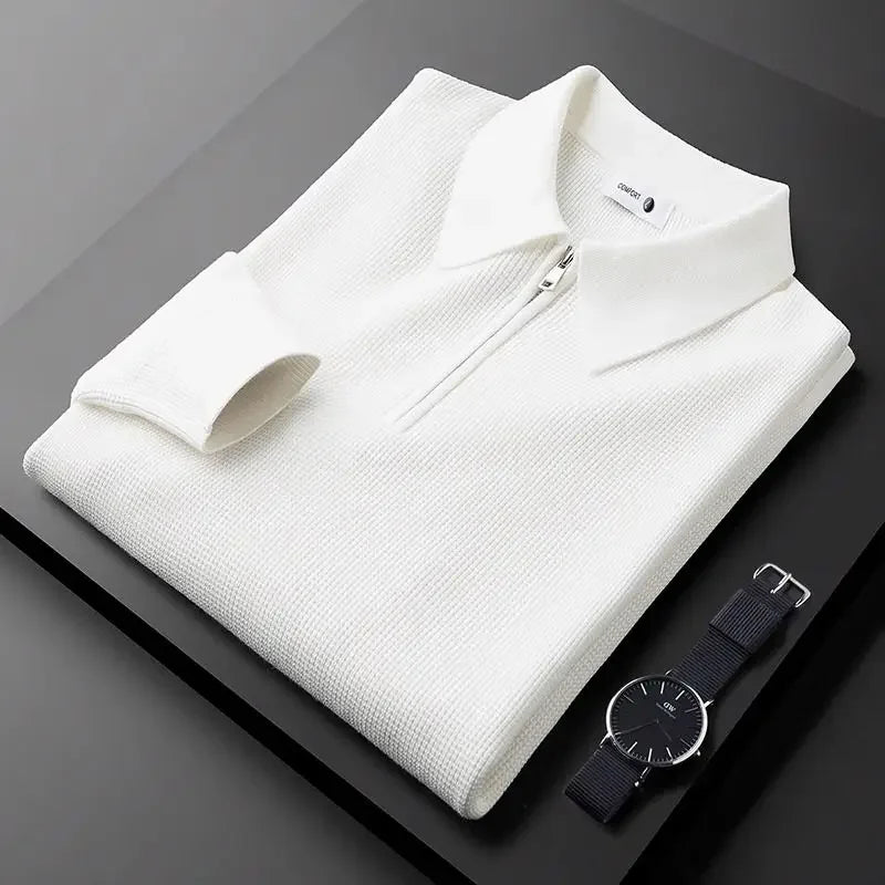 Elegantní pulovr s zipem pro muže
