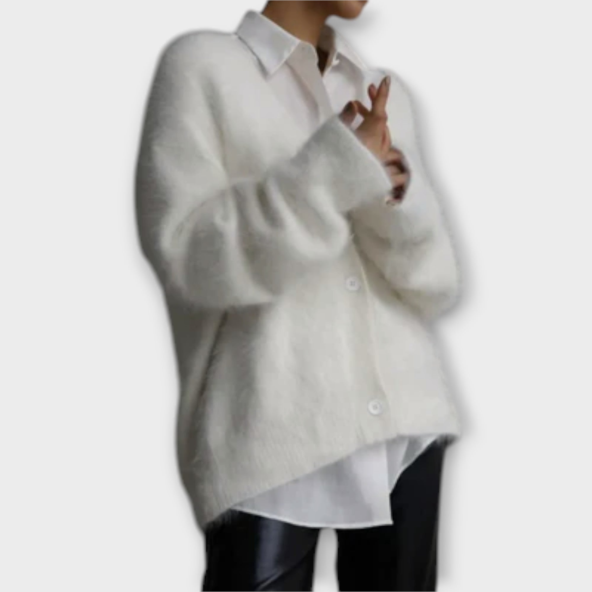 Dahlia - Elegantní cardigan, barva: bílá