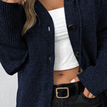 Měkký pletený cardigan Amelia, barva: modrá