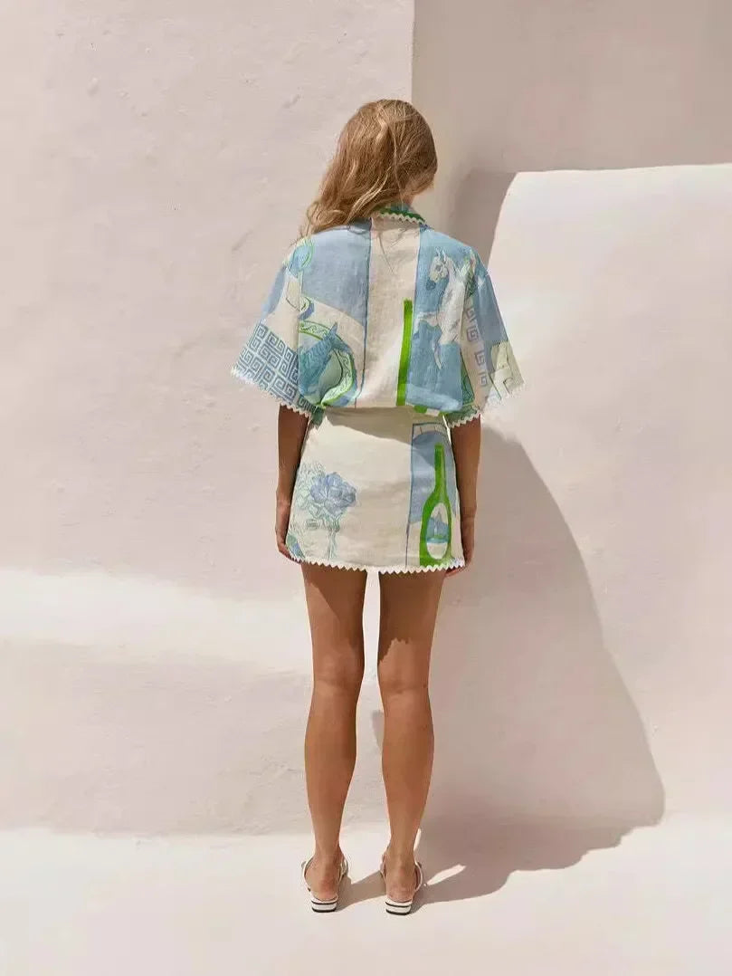 Paula – Elegantní komplet s patchworkem
