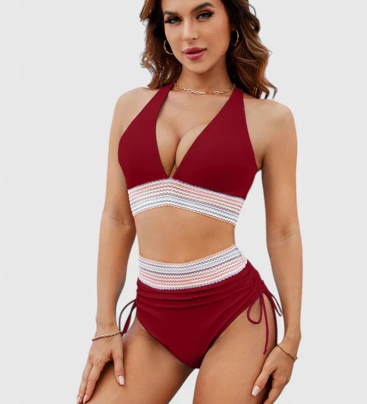 Katharina – Elegantní bikiny, barva: červená
